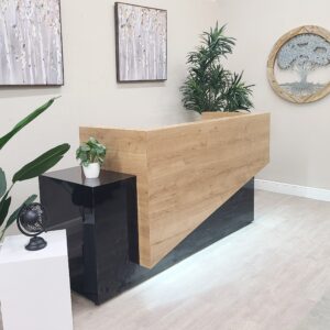 MARAM DESIGN OFFICE Nacre Reception Desk Black & Planked