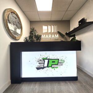 Tourmaline Reception desk + LOGO